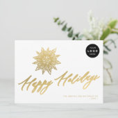 スクリプエレガントト金ゴールドスノーフレークLOGOビジネス シーズンカード (スタンド正面)