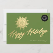 スクリプエレガントト金ゴールドスノーフレークLOGOビジネス シーズンカード (正面)