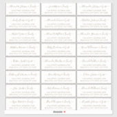 スクリプエレガントト金ゴールドホワ結婚イトのゲストアドレス シール (シート)