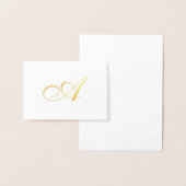 スクリプエレガントト金ゴールドモノグラムありがとうノートカード 箔カード (ディスプレー)