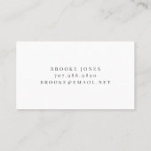 スクリプエレガントト金ゴールドモノグラムイニシャル名 名刺 (裏面)