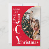 スクリプエレガントト金ゴールド付きホリモダンデーフォトカード カード (正面)