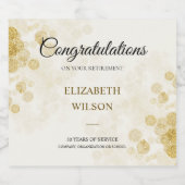 スクリプエレガントト金ゴールド紙吹雪廃棄パーティー スパークリングワインラベル (シングルラベル)