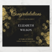 スクリプエレガントト金ゴールド紙吹雪廃棄パーティー スパークリングワインラベル (シングルラベル)