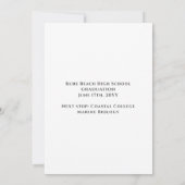 スクリプエレガントト金ゴールド3-Photoコラージュ卒業 案内状 (裏面)