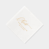 スクリプエレガントト金ゴールド 箔ナプキン (右)
