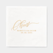 スクリプエレガントト金ゴールド 箔ナプキン (正面)