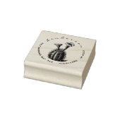 スクリプエレガントト開花サボテン差出人住所 ラバースタンプ (スタンプ)