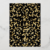 スクリプエレガントト除・売却パーティーブラック&金ゴールド 箔招待状 (裏面)