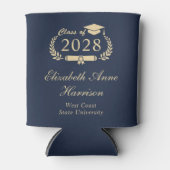 スクリプエレガントト青金ゴールド卒業 缶クーラー (正面)