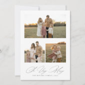 スクリプエレガントト非常にメリー中立的な3枚の写真 シーズンカード (正面)