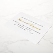 スクリプエレガントト黒リハフォーマルーサルディナー金ゴールド 箔招待状 (回転した状態)