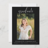 スクリプエレガントト黒卒業のお知らせ 招待状 (正面)