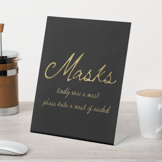 スクリプエレガントト黒金ゴールドマ結婚スク 台座サイン (インサイチュ)