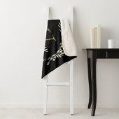 スクリプエレガントト黒金ゴールドモノグラム緑 シェルパブランケット (インサイチュ)