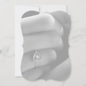 スクリプエレガントト黒2フォト結婚ズ 招待状 (裏面)