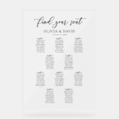 スクリプエレガントト10台座席表アクリル記号 アクリルサイン (正面)