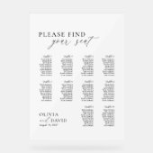 スクリプエレガントト10台座席表アクリル記号 アクリルサイン (正面)