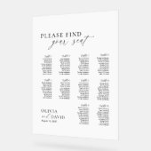 スクリプエレガントト10台座席表アクリル記号 アクリルサイン (傾斜)