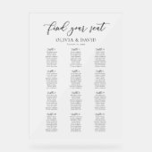 スクリプエレガントト12テーブル座席表アクリル記号 アクリルサイン (正面)