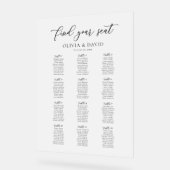 スクリプエレガントト12テーブル座席表アクリル記号 アクリルサイン (傾斜)