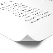 スクリプエレガントト13表ウェルカムシーティングチャート ポスター (角)