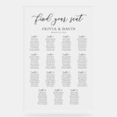 スクリプエレガントト15テーブル座席表アクリル記号 アクリルサイン (正面)