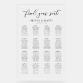 スクリプエレガントト16テーブル座席表アクリル記号 アクリルサイン (正面)