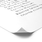 スクリプエレガントト16表ウェルカムシーティングチャート ポスター (角)