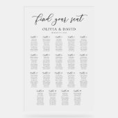 スクリプエレガントト19テーブル座席表アクリル記号 アクリルサイン (正面)