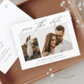 スクリプエレガントト2フォトウェディング日付の保存 案内ポストカード