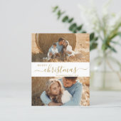 スクリプエレガントト2フォトクリスマスホリデーカード (スタンド正面)