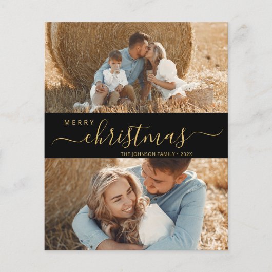 スクリプエレガントト2フォトコラージクリスマスフライヤー チラシ (正面)