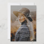 スクリプエレガントト2写真の卒業 招待状 (正面)