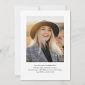 スクリプエレガントト2写真の卒業 招待状 (裏面)