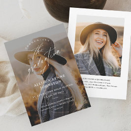 スクリプエレガントト2写真の卒業 招待状