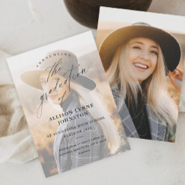 スクリプエレガントト2写真の卒業 案内状