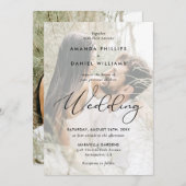 スクリプエレガントト2写真結婚の 招待状 (正面/裏面)