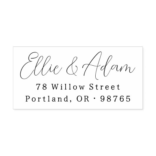 スクリプエレガントト2名カップル差出人住所 セルフインキングスタンプ (デザイン)