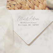 スクリプエレガントト2名カップル差出人住所 セルフインキングスタンプ