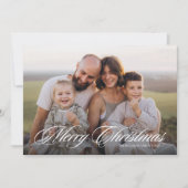 スクリプエレガントト2枚の写真メリークリスマス シーズンカード (正面)