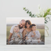 スクリプエレガントト2枚の写真メリークリスマス シーズンカード (スタンド正面)