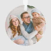 スクリプエレガントト2面フォトクリスマス金ゴールド オーナメント (裏面)