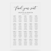 スクリプエレガントト20テーブル座席表アクリル記号 アクリルサイン (正面)