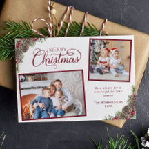 スクリプエレガントト2 Photo Pine Conesメリークリスマス