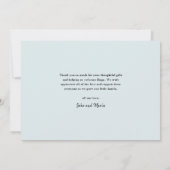 スクリプエレガントト3フォトコラージュベビー サンキューカード (裏面)