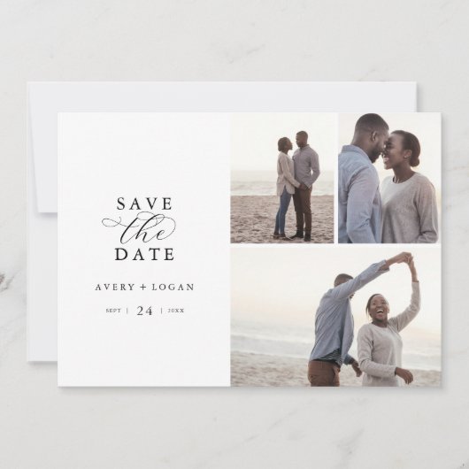 スクリプエレガントト3フォトコラージュ日付の保存 セーブザデート (正面)