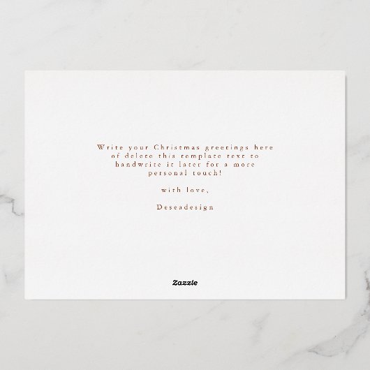 スクリプエレガントト3フォトベージュチョコレートクリストファー 箔招待状