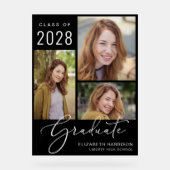 スクリプエレガントト3写真の卒業へようこそ アクリルサイン (正面)