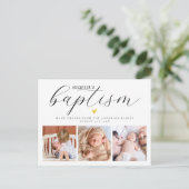 スクリプエレガントト3写真バプテスマありがとう ポストカード (スタンド正面)